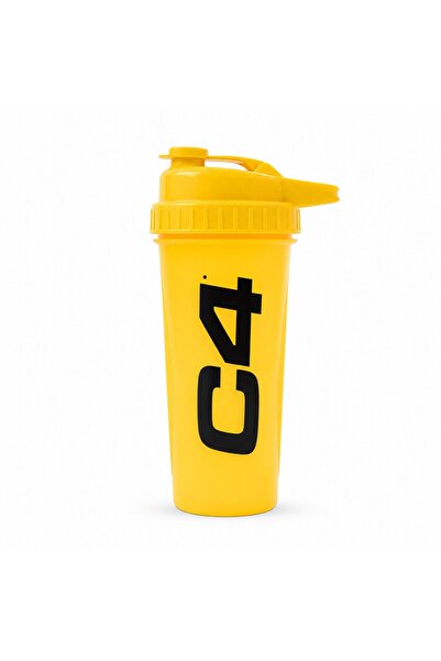 C4 Blender Bottle Shaker, Yellow, 28oz with BlenderBall