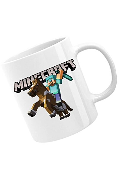 INOVATIX Cana Minecraft Logo Horse Diamond Armor Tools, alba, 330 ml