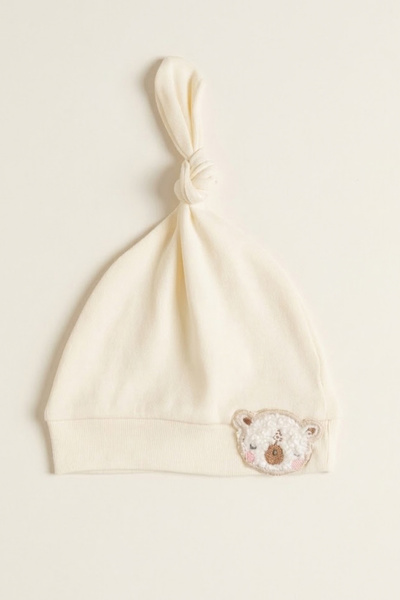 lilico Unisex Baby Interlock Knotted 100% Cotton Towel Embroidered Teddy Bear...