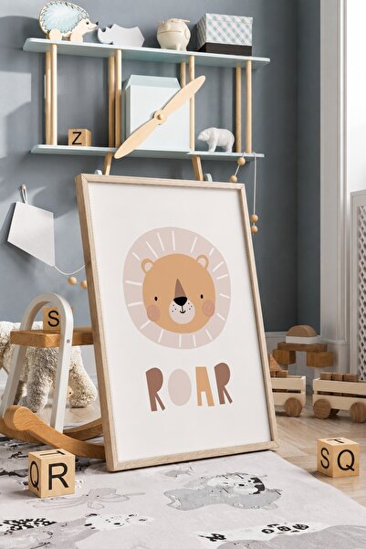 KEYFHOME Roar Aslan Πλαισιωμένο MDF Πίνακας Αφίσα Διακόσμηση Τοίχου Παιδικού ...