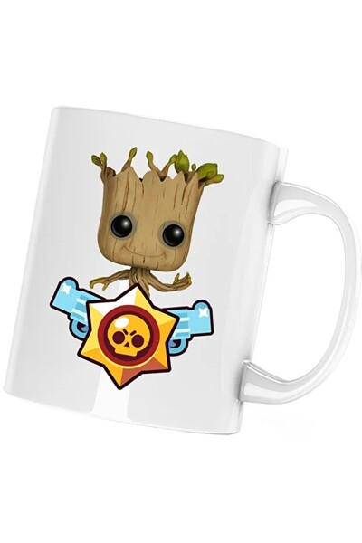INOVATIX Cana Baby Groot Brawl Stars Bebe Copac, alba, 330 ml