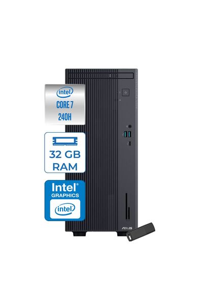 ASUS Expertcenter Intel Ultra 7 240H 32GB 256GB SSD W11HM C724016512B0DH11+ZETTAUSBBELLEK