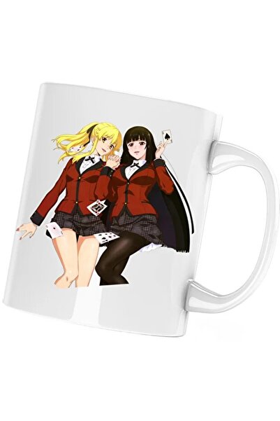 INOVATIX Покер чаша Anime Girls Kakegurui Runa Yumeko, бяла, 330 мл