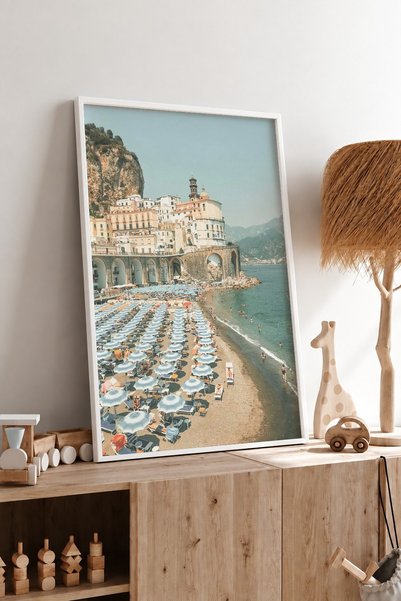 KEYFHOME Mediteranska obala Italija Uramljeni MDF poster sa slikom Dekoracija...