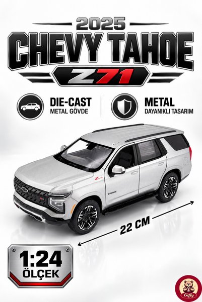 giffy Oyuncak 2025 Chevrolet Tahoe Z71 1:24 Ölçek Die-Cast Metal Model Araba ...