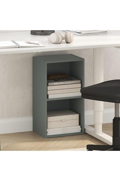 GENERAL Furinno Luder Shelf Bookcase with 1 Door Storage Cabinet, White