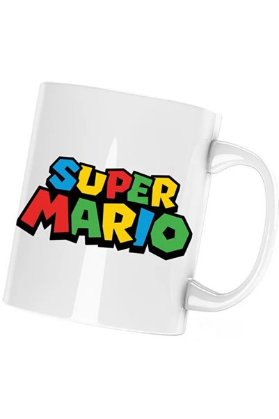 INOVATIX Cană Super Mario Logo Odyssey Video Game, albă, 330 ml