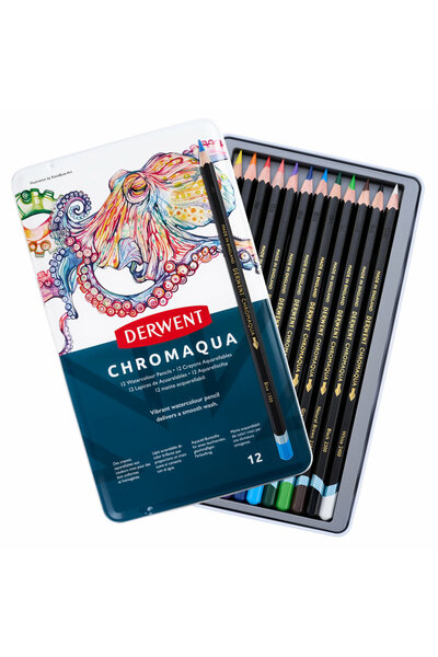 Derwent Chromaqua Suluboya kalem seti 12 Renk