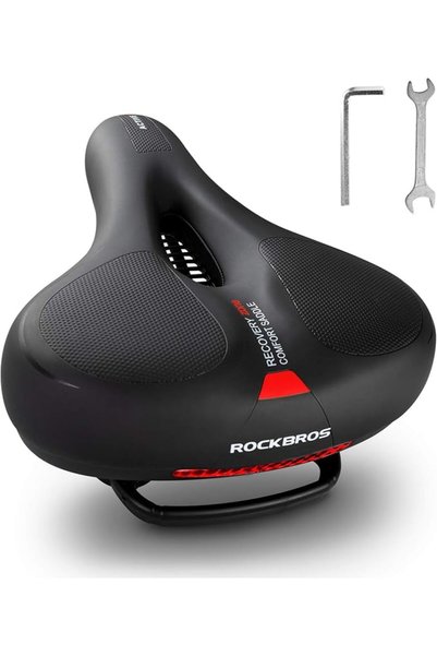 ROCKBROS مقعد دراجة مريح، سرج دراجة هوائية، إكسسوارات دراجات جبلية للرجال وال...