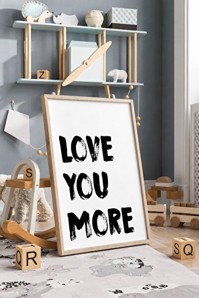 KEYFHOME Love You More Γραμμένο Πλαίσιο MDF Πίνακας Αφίσα Διακόσμηση Τοίχου Π...