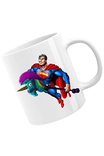 INOVATIX Cana Superman Fortnite Horse Colorfull Troll Fly Happy Smilling, alb...