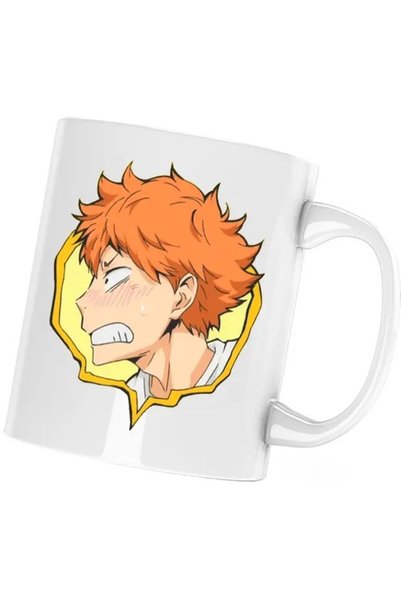 INOVATIX Cana Haikyuu Shoyo Hinata Παίκτης βόλεϊ Haikyu!!, λευκό, 330 ml
