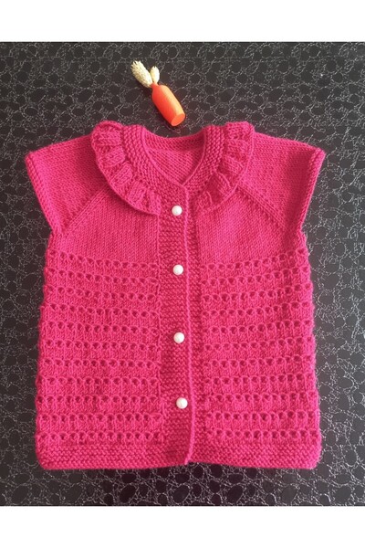 Generic Brand Hand Knitted Baby Girl & Child Vest 1-2 Years Old – Handmade So...