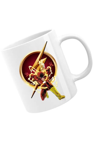 INOVATIX Кана Flash Speed ​​Lightning Struck Barry Allen Cosplay Logo, бяла, ...