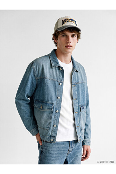 LC Waikiki Geacă Din Denim Standard Fit Bărbați