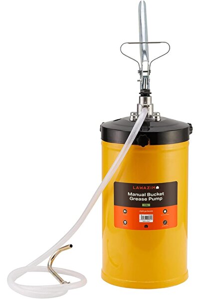 Lawazim Manual Bucket Grease Pump -15L/4Gallon- Automobile Hand Crank Oil Gea...