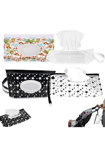 Lqmbaby 4 Pcs Baby Wipe Case Travel Holder Keeps Wipes Most Set of Wet Diaper...