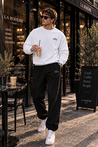 JAWÜ FASHION ALA Βαμβακερό Σετ Φόρμας με Στάμπα Oversize Premium SHARDONLU Sw...