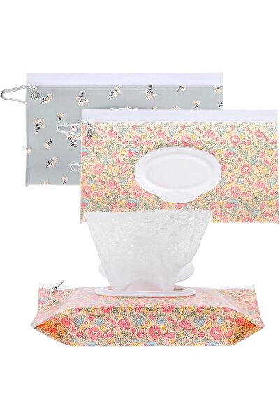Voleleo 2Packs Baby Wipes Dispenser,Portable Reusable Baby Travel Wipes Holde...