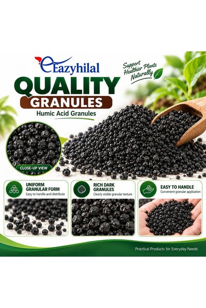 Generic Eazyhilal Organic Soil Conditioner, Natural Humic Substance, Water-Soluble Humic Acid Granules Fertilizer for Plants, Vegetables, Fruits, Flowers & Gardens, 250g / 500g, 500 Grams