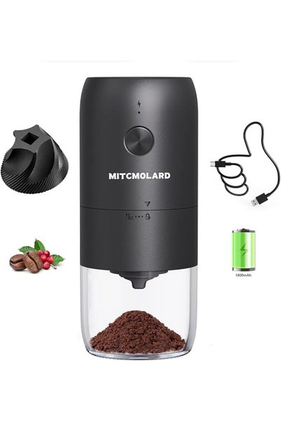 GENERAL Electric Coffee Grinder, 1800 mAh USB Rechargeable Conical Burr Hand ...