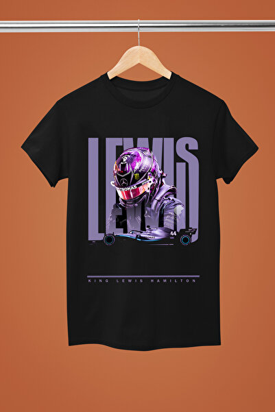 MAGORS Tricou Lewis Hamilton F1, din bumbac, cu imprimeu, mânecă scurtă, regu...