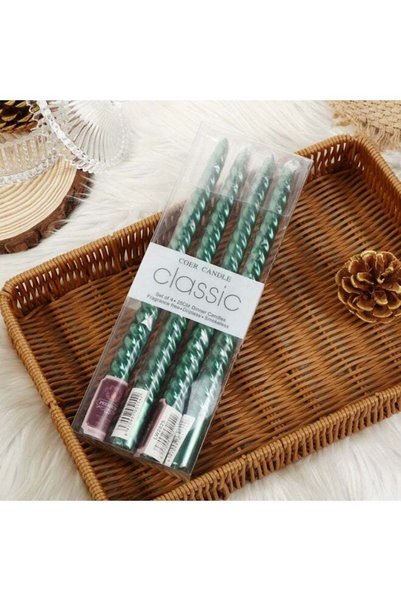 Generic 10-inch conical spiral candles, 4-cone candle set, 8 hours, smokeless...