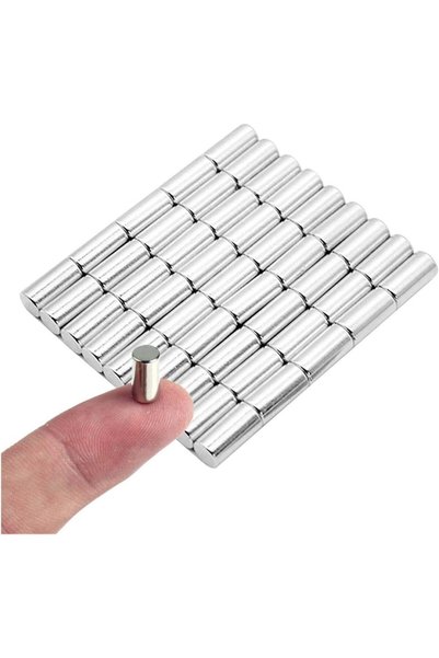 Generic 44 Pack Small Round Cylinder Magnets for Crafts, Refrigerator, Office...