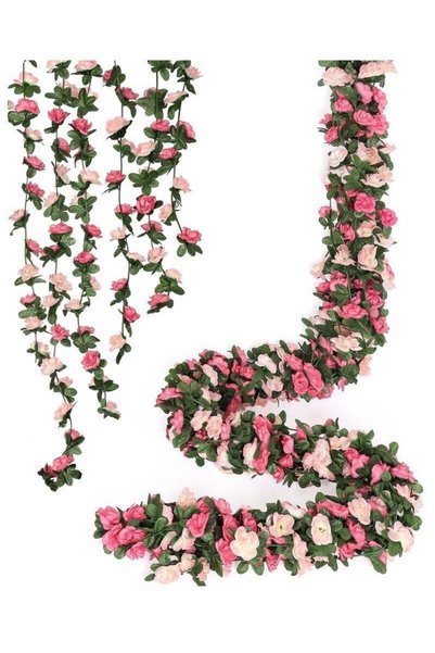 Generic Artificial Rose Vine Party Decoration, Artificial Garland Home Decora...