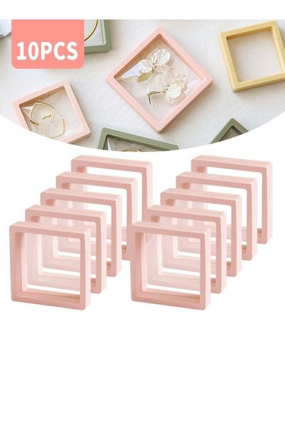 Generic 10 PCS Jewelry Box Storage Holder Plastic With Portable Travel Clear ...