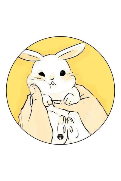 Generic Rabbit Printed Fridge Magnet Yellow/White/Black 5.5cm