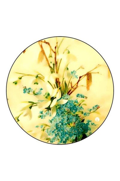 Generic Flowers Printed Fridge Magnet Yellow/Blue/Brown 5.5cm