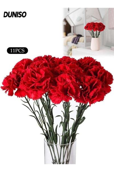 Generic 11 PCS Artificial Carnations,,Outdoor UV Resistant No Fade Artificial...