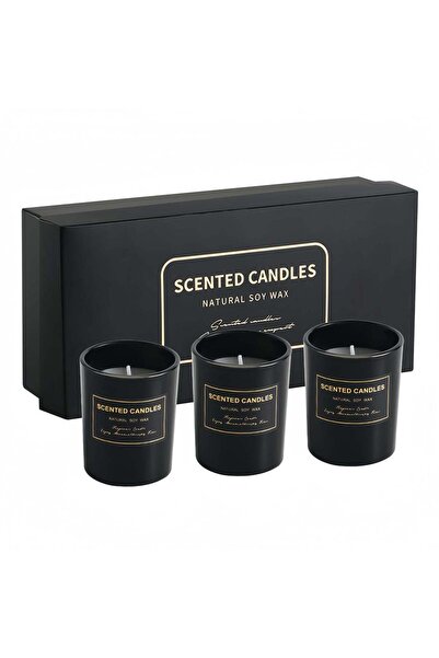 Generic Scented Candle Gift Set, 3 Pcs Natural Soy Wax Candles with Tobacco L...