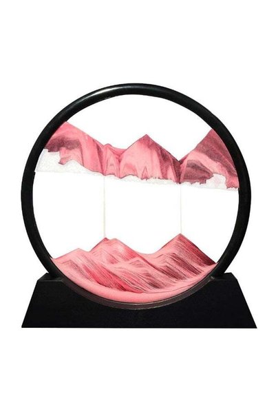 Generic Moving Sand Art Picture Sandscapes in Motion Round Glass 3D Deep Sea ...
