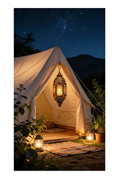 Generic Decorative Hanging Lantern – Premium Metal Ramadan Lamp with Beautifu...