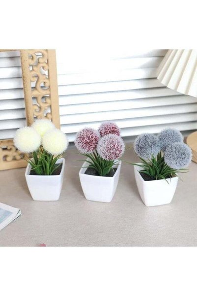 Generic 1set of Home Decoration, Mini Evergreen Artificial Plant Small Potted...