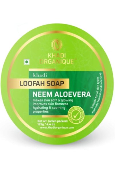 Khadi Organique Handmade Neem and Aloe Vera Loofah 125 g