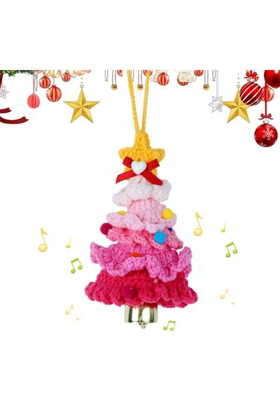 Generic ELEPHANTBOAT® Crochet Christmas Tree Ornament with Bell, Handmade Min...