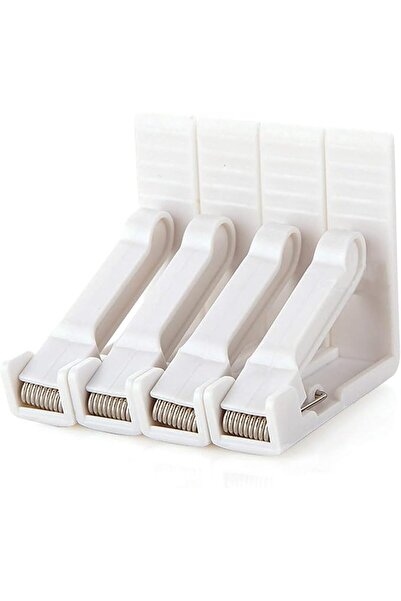 GENERAL Set Of 4 Tablecloth Clips, White Plastic Clips, Adjustable High Clamp...