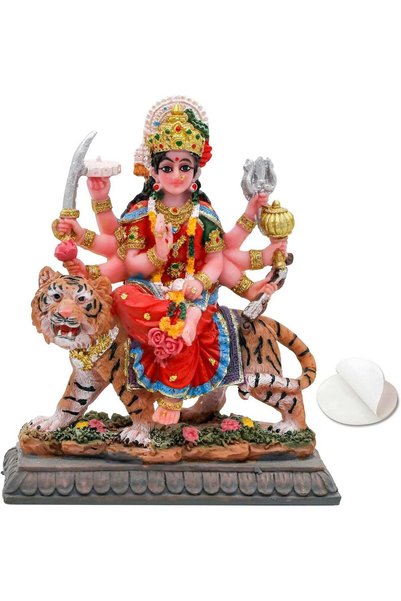 Generic Small Maa Durga Statue - 4.1” Hindu Goddess Sculpture