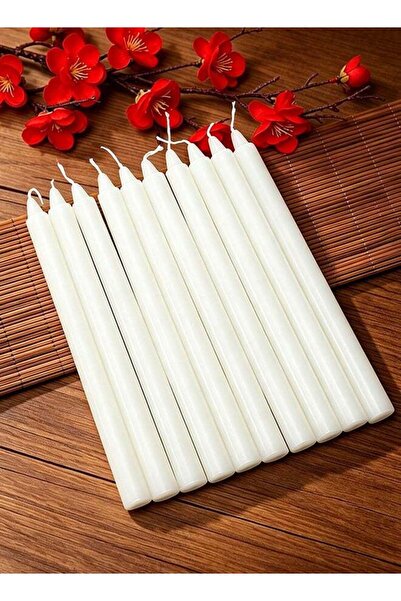 Generic White Taper Candles–10 Pack Unscented Taper Candles Set,Household Lig...