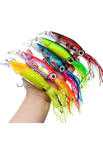 GENERAL Squid Swimbait Fishing Lures Skirt Tail Octopus Jig Head Bait Soft Pl...