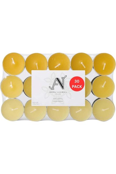 Generic 30 Tea-Lights Pack Scented, Lemon VerbenaScented | Burn Time - 4hrs e...