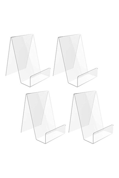 Generic 4pcs Sign Holder Stand Clear Acrylic for Phone Leaflet Book Menu Post...