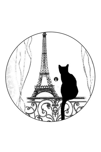 Generic The Effiel Tower Printed Fridge Magnet Black/White