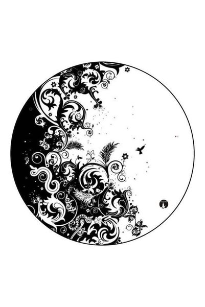 Generic Floral Printed Fridge Magnet White/Black 5.5cm