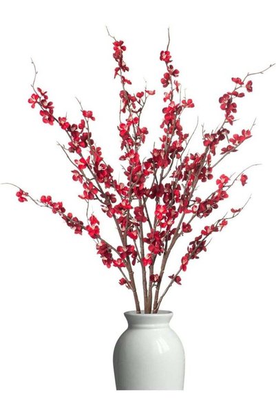 Generic LATIFA 4 PCS Artificial Plum Blossom Cherry Flowers for Home Decor RE...