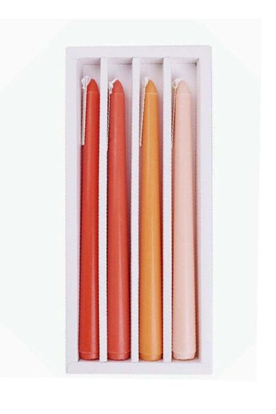 Generic 25cm Soft Gradient Orange Taper Candles - 2.2cm Diameter Elegant Dinn...