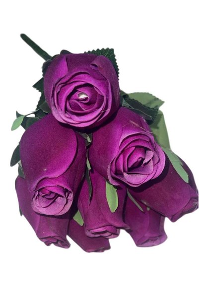 Generic Artificial Rose Bud Wedding Decor Purple